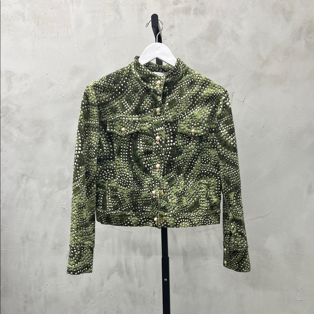 St. John Sport by Marie Gray Studded Olive Jacket